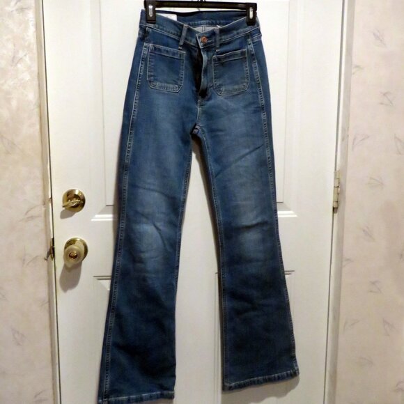 Gap 70's Flare H/R Medium Indigo Style S/703509-00 Patch Pocket Jean Sz 25/0 Reg - Picture 4 of 16